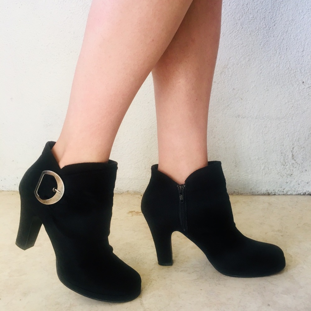 Rampage Black Suede Ankle Bootie